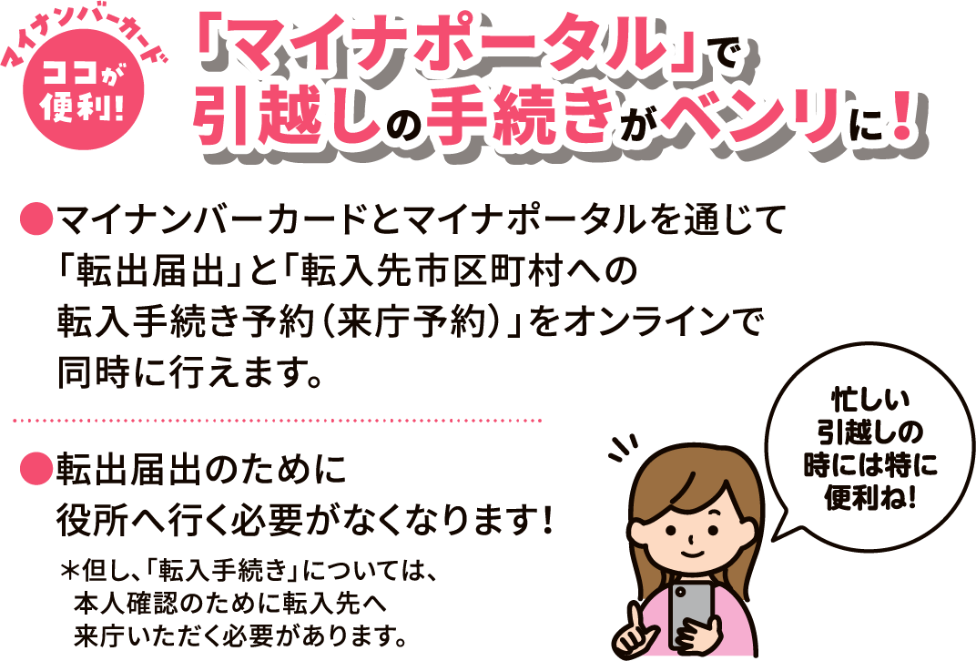 「マイナポータル」で引越しの手続きがベンリに！